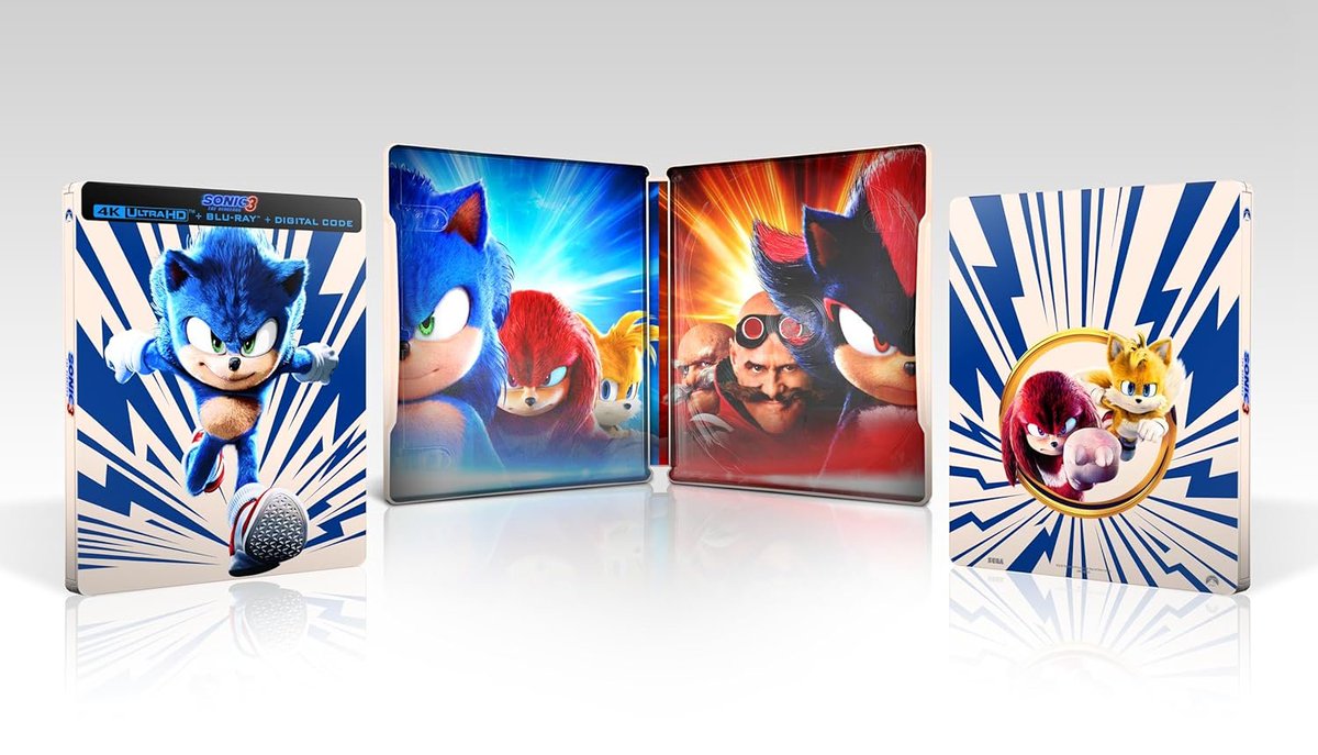 Sonic The Hedgehog 3 - Shadow Steelbook (4K UHD + Blu-ray + Digital) is $40.44 on Amazon (exclusive)  amzn.to/3Ws9RBC

Sonic variant $35.69  amzn.to/4iaA7JH #ad