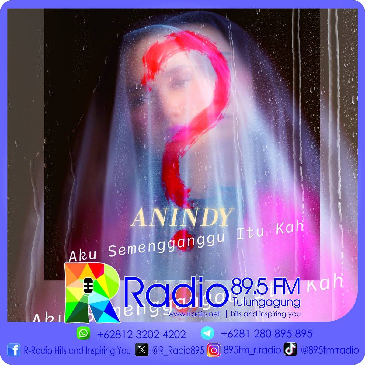 R_Radio895's tweet image. KAWAN, Penyanyi muda asal Jkt, Anindy, resmi mrilis album debutnya bertajuk “?” dbwh naungan AFE Records
Anindy mngawali langkahny dgn lagu diary brtajuk “Aku Semenggangu Itu Kah”
Simak single “Aku Semenggangu Itu Kah?” dari Anindy hanya di 89.5 FM R-Radio, Hits N Inspiring U