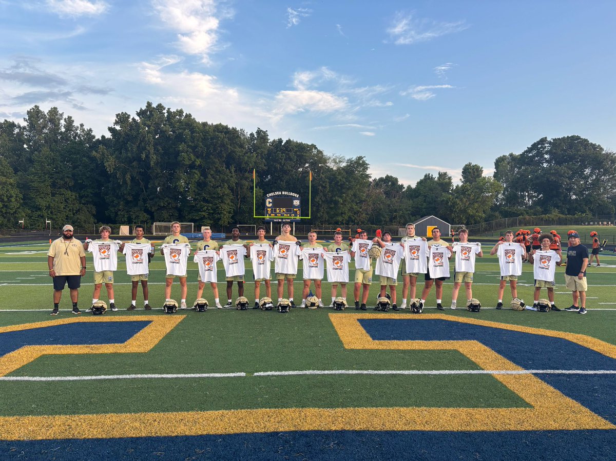 ChelseaFB_SEC's tweet image. Day one of the @goosepoop_ Tournament is over. Congratulations to Eaton Rapids 7th grade division champs, @stjoefootball 8th grade and freshman division champs and @chelseaFB_SEC JV division Champs. Great championship shirts from @Raized_Up!