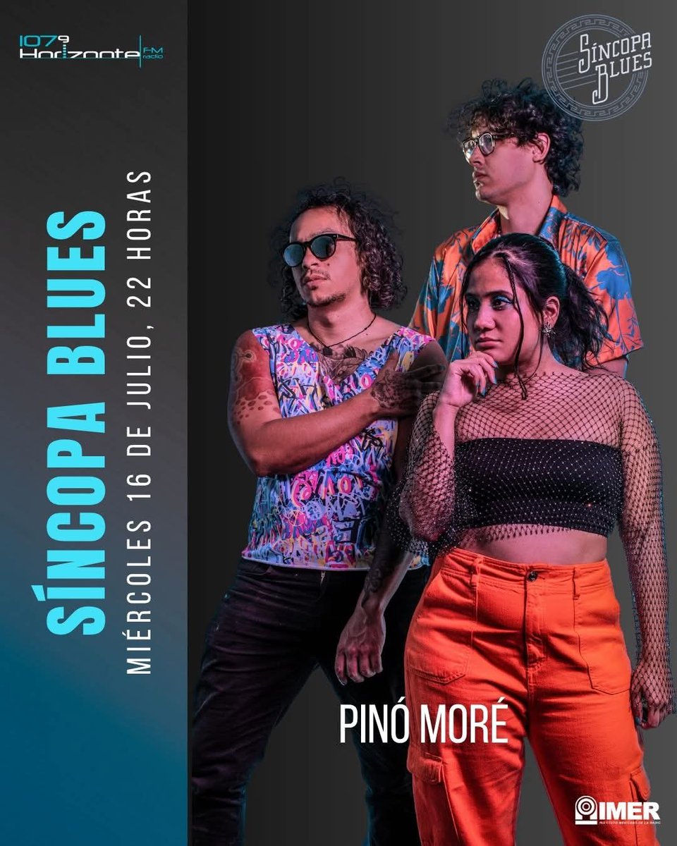 Esta noche recibimos a los integrantes de la banda colombiana 🇨🇴 Pinó Moré, que fusionan el jazz con ritmos regionales. 22 hrs. <a href="/YonAmador/">𝕐𝕠𝕟𝕒𝕥𝕙𝕒𝕟 𝔸𝕞𝕒𝕕𝕠𝕣</a> platica con ellos por <a href="/HorizonteJazz/">Horizonte 107.9 FM</a> 107.9 fm.