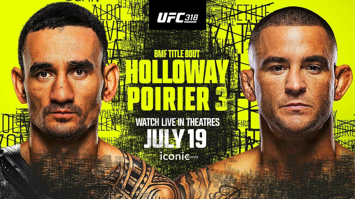 AlamoNYC's tweet image. Live from Smoothie King Center in New Orleans, Lafayette's Dustin Poirier makes his final walk to the Octagon to face off with Max Holloway for the third time. Tickets to UFC 318: HOLLOWAY VS. POIRER are on sale here: bit.ly/46dRSVx.
