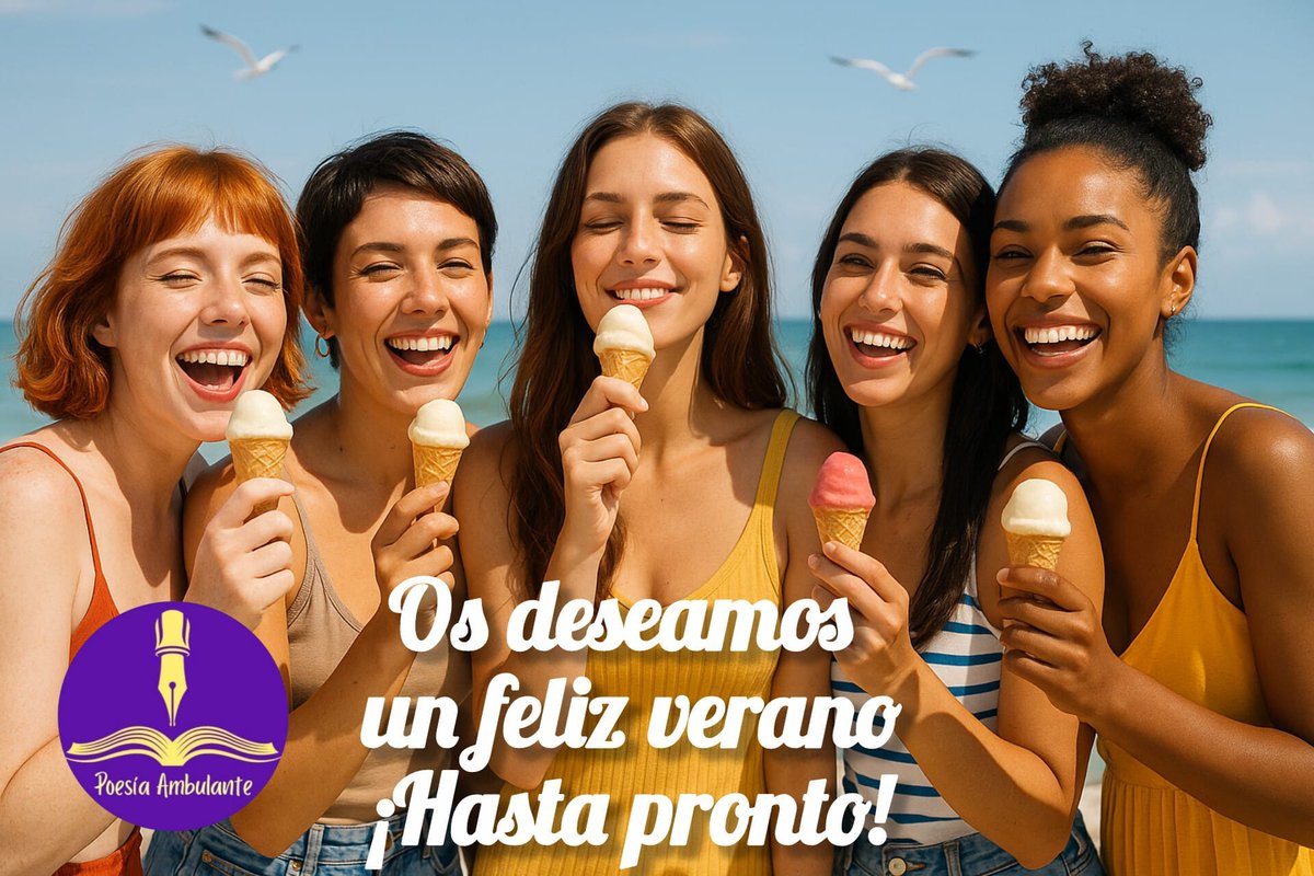 Poesía Ambulante (@poesiaambulant) on Twitter photo Nos vamos de vacaciones no sin antes agradecer una vez más tan entusiasta participación.
<a href="/Yotecielo0/">Yotecielo</a>, <a href="/annamariadg0107/">Ana María❤️💙💜</a>, <a href="/GiselMartinezC1/">Gisel Martinez</a>, <a href="/neotropias/">Coré</a> y <a href="/SattineRT/">Satine©️</a> les deseamos un feliz descanso.
Nos vemos el 18 de agosto.
Colectivo Poesía Ambulante. Nos vamos de vacaciones no sin antes agradecer una vez más tan entusiasta participación.
<a href="/Yotecielo0/">Yotecielo</a>, <a href="/annamariadg0107/">Ana María❤️💙💜</a>, <a href="/GiselMartinezC1/">Gisel Martinez</a>, <a href="/neotropias/">Coré</a> y <a href="/SattineRT/">Satine©️</a> les deseamos un feliz descanso.
Nos vemos el 18 de agosto.
Colectivo Poesía Ambulante.