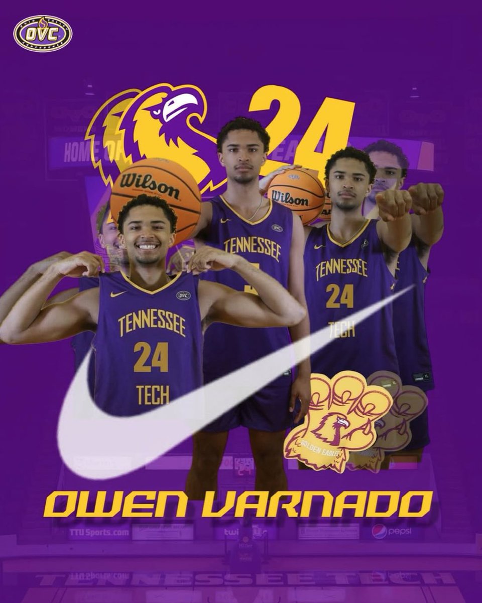 TTU_Basketball's tweet image. Golden Eagle fans, welcome #24, Owen Varnado, to Tennessee Tech from Muskegon, MI!
#wingsup #ttumbb