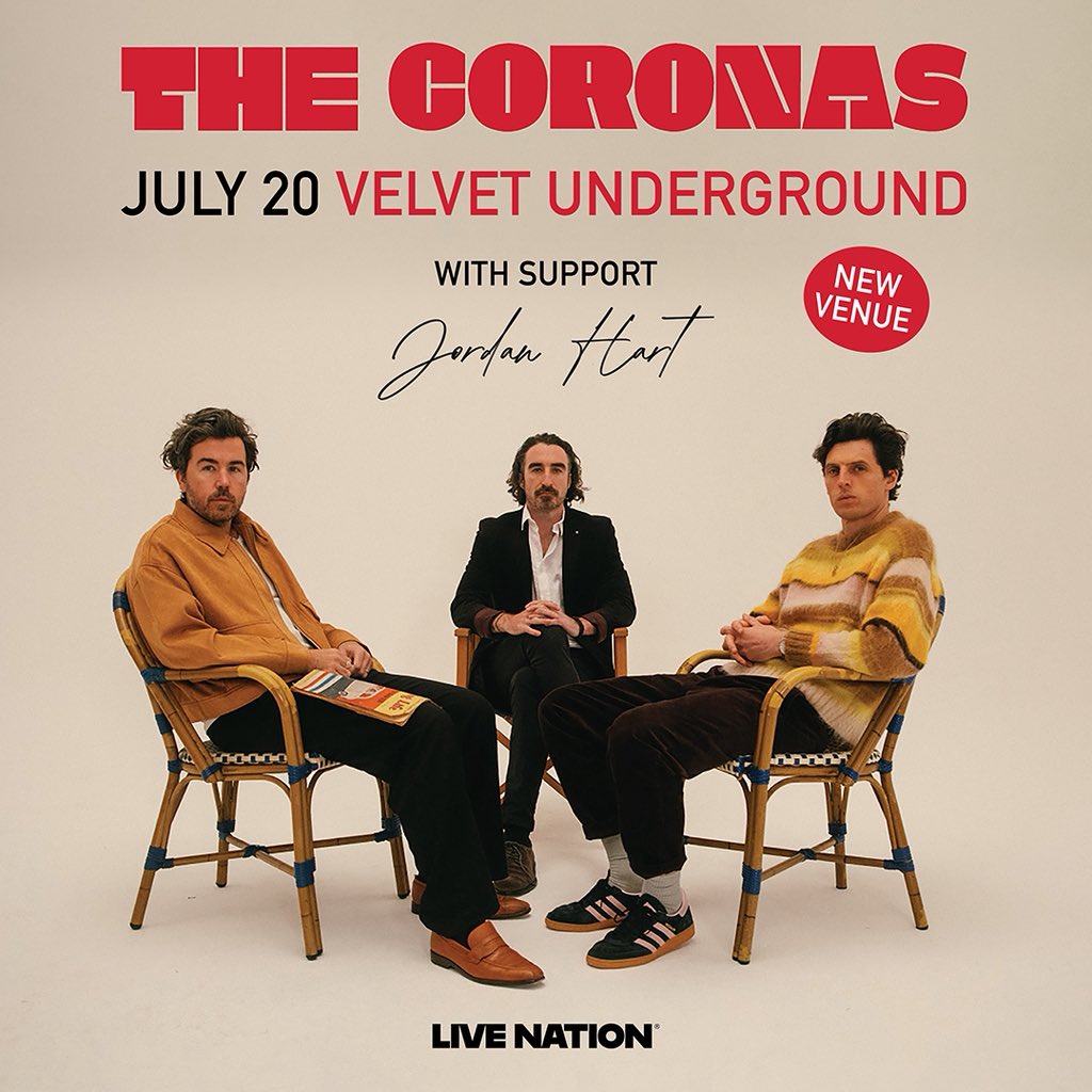 TheCoronas's tweet image. *Toronto Change Of Venue*
Hey guys! Our Toronto show on July 20th has been moved to Velvet Underground!! All tickets are still valid 🫡
We are also delighted to announce that @jordanhartsound will be opening up for us! Gonna be a good one 💚
🎫 ⬇️
ticketmaster.ca/the-coronas-to…