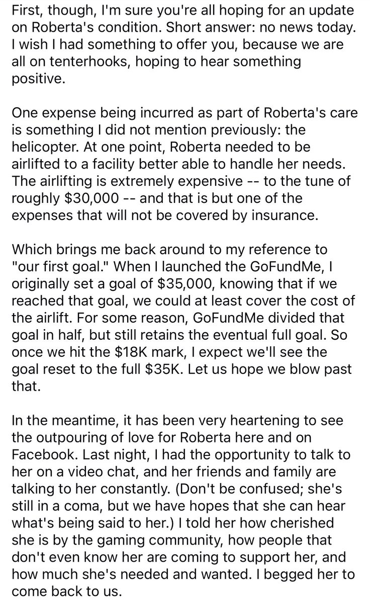 IQ_Adventures's tweet image. An update on Roberta Vaughn, by Josh Mandel. From her GoFundMe - which I ask if you could please share and donate if you can. Every dollar helps. gofundme.com/f/donate-to-ea…