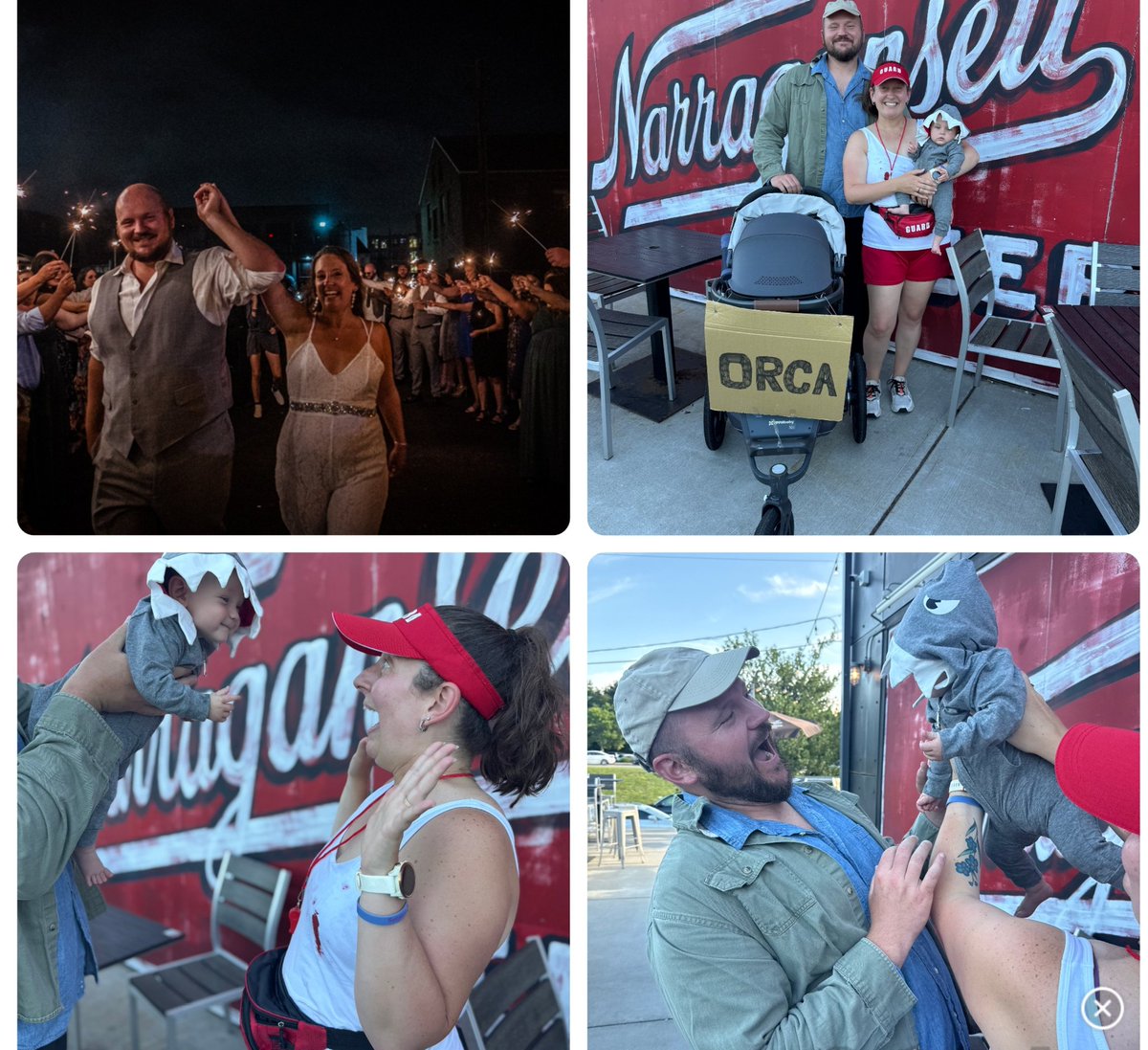 Happy anniversary to my incredible wife Ashley. Our first one celebrating as parents we decided to have a little fun also with the anniversary of our favorite movie Jaws this summer 😅. Thank you for being the incredible woman and mom you are. Proud to be your husband.
