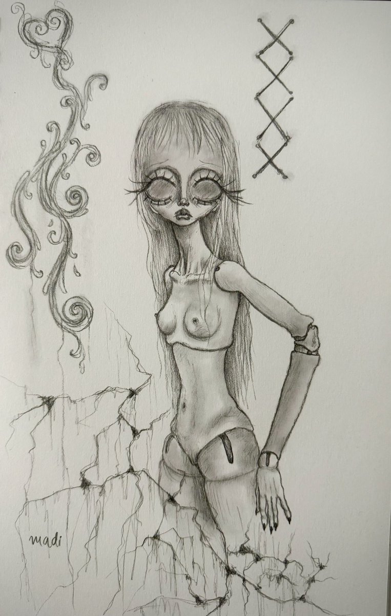 decayingd0lly's tweet image. ghost doll
older graphite sketch i refined recently
༼ つ ╹ ╹ ༽つ𝜗𝜚
