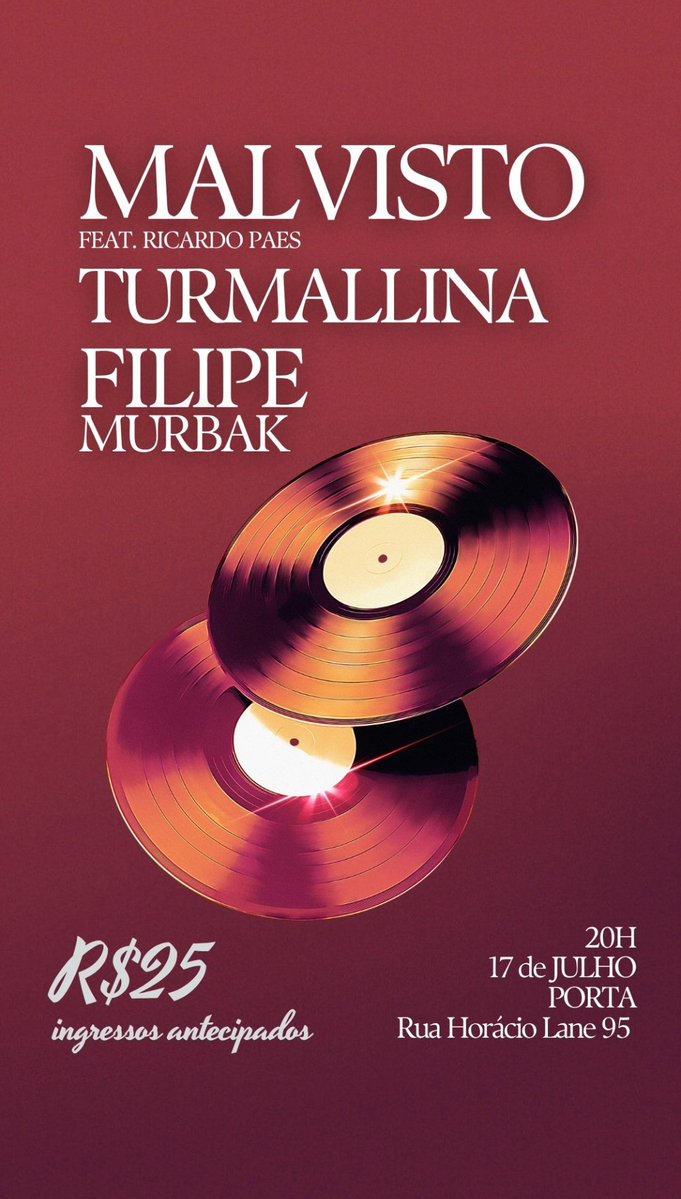 Salve salve fml!! 💚

Amanhã a gente toca no Porta com o Malvisto e o Filipe Murbak às 20h 

Ingressos aqui: linktr.ee/bandaturmallina