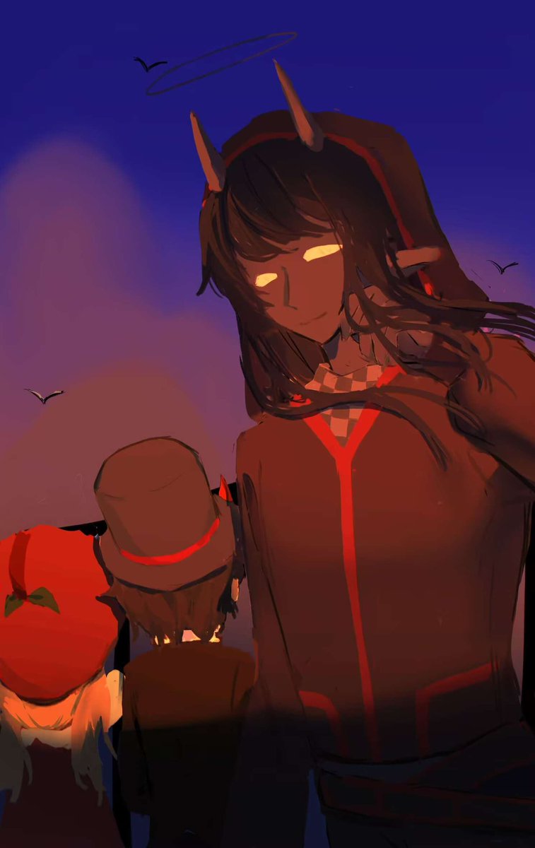 touming_suliao's tweet image. Sunset

(Playing drawing chain with friends, and I am the last one to go!)

#badboyhalo #badboyhalofanart #Dapper #Pomme #qsmp #qsmpfanart