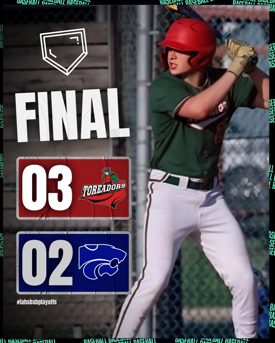 🚨𝗣𝗟𝗔𝗬𝗢𝗙𝗙 𝗕𝗔𝗦𝗘𝗕𝗔𝗟𝗟 𝗙𝗜𝗡𝗔𝗟 𝗦𝗖𝗢𝗥𝗘🚨

BOONE DEFEATS HUMBOLDT IN 11 INNINGS 😳

THE TOREADORS ARE HEADING TO SIOUX CITY.

#iahsbsb Instagram