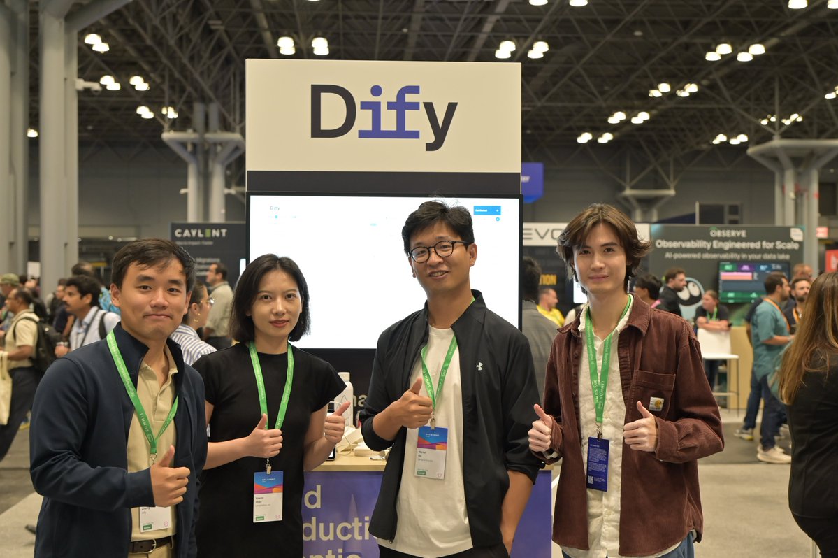 dify_ai's tweet image. Just wrapped an incredible day at AWS Summit New York City! 🗽

Our team loved meeting everyone who dropped by the Dify booth and swapping ideas on building production-ready agentic workflow at scale.

Big thanks to everyone who chatted, grabbed a demo, or shared their AI…