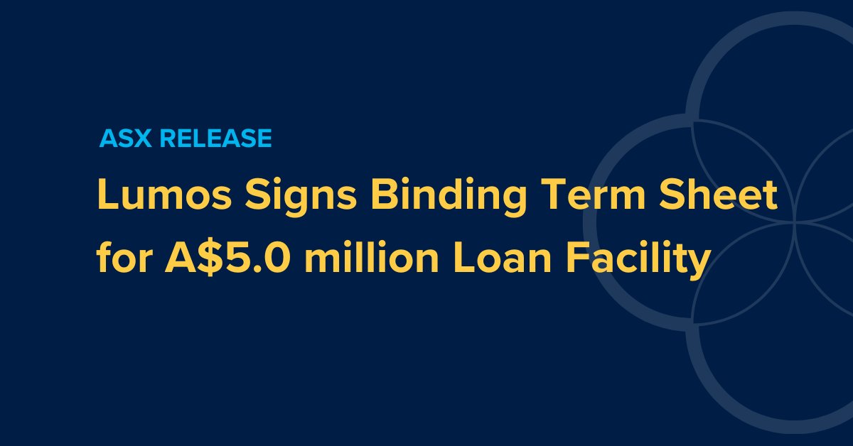 $LDX | Lumos has today announced a binding A$5.0 million secured loan facility with major shareholders, Tenmile and Ryder Capital. Read the ASX release: bit.ly/LDX_Loan_Facil… #LDX #ASX #pointofcare #diagnostics #FebriDx #healthcare #commercialisation