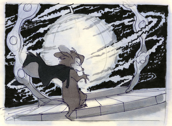 ani_obsessive's tweet image. Storyboard art for The Secret of NIMH (1982), dir. Don Bluth, Don Bluth Productions
Sketches by Don Bluth, paint by unknown artists