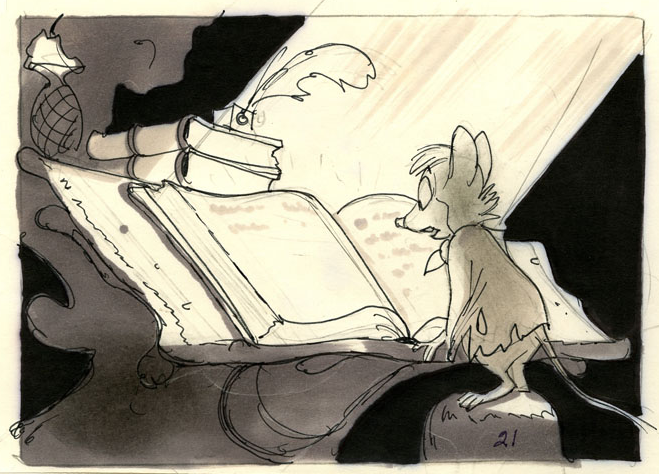 ani_obsessive's tweet image. Storyboard art for The Secret of NIMH (1982), dir. Don Bluth, Don Bluth Productions
Sketches by Don Bluth, paint by unknown artists