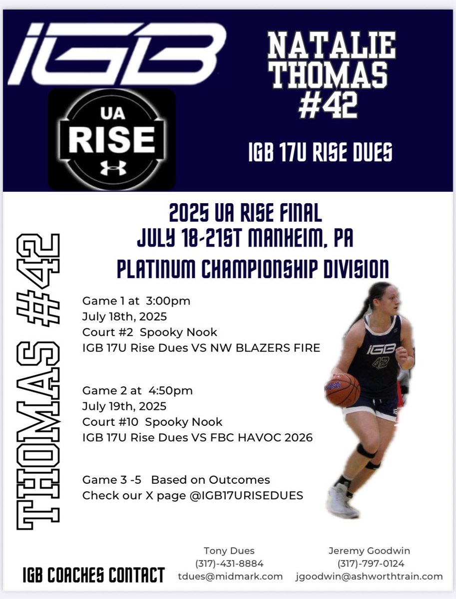 Natalie Thomas (@_natalie_thomas) on Twitter photo Last run! Ready to get after it with <a href="/IGB17URISEDUES/">IGB 17U Rise Dues</a> in PA!
<a href="/IGB_Hoops/">Indiana Girls Basketball</a> <a href="/IGB_Hoops_News/">๐ฐ๐ฎ๐ฉ ๐ต๐๐๐</a> Last run! Ready to get after it with <a href="/IGB17URISEDUES/">IGB 17U Rise Dues</a> in PA!
<a href="/IGB_Hoops/">Indiana Girls Basketball</a> <a href="/IGB_Hoops_News/">๐ฐ๐ฎ๐ฉ ๐ต๐๐๐</a>
