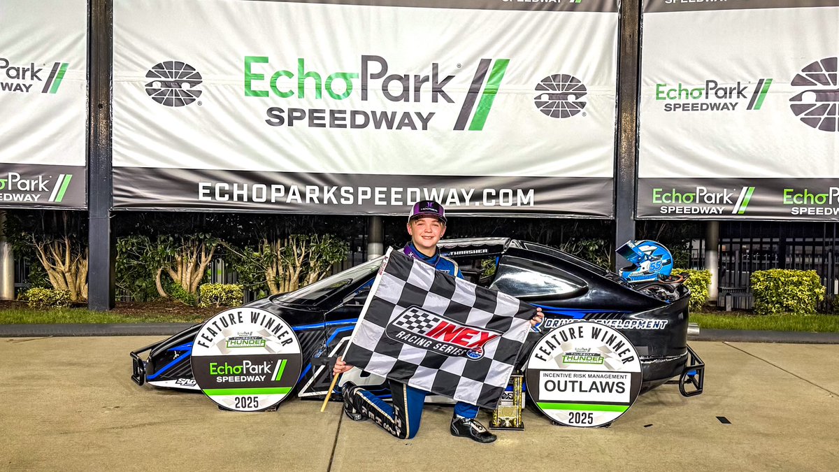 US Legend Cars/INEX (@uslegendcars) on Twitter photo Making a guest appearance at #ThursdayThunder, Landon Thrasher is victorious and parks his Bandolero in Round 8 Outlaws winners circle at <a href="/EchoParkSpdwy/">EchoPark Speedway</a>!
#INEX | <a href="/legendsofga/">EchoPark Speedway Legends Racing</a> Making a guest appearance at #ThursdayThunder, Landon Thrasher is victorious and parks his Bandolero in Round 8 Outlaws winners circle at <a href="/EchoParkSpdwy/">EchoPark Speedway</a>!
#INEX | <a href="/legendsofga/">EchoPark Speedway Legends Racing</a>