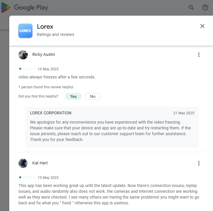 Sucks camera/app/products from (Chinese)Lorex Corp. on GooglePlay-(Sucks-Lorex-Corp Camera/App/Products => [1-star] Lorex-Corp belong to China)(Garbage)-ALTM#{Evaluated=>Garbage} User-speaking...n Short=>Sucks Lorex-Corp. camera/app/product of China[RC])#255130