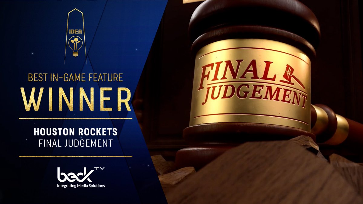 Congratulations to the the Houston Rockets, winner of Best In-Game Feature!

#IDEABoston