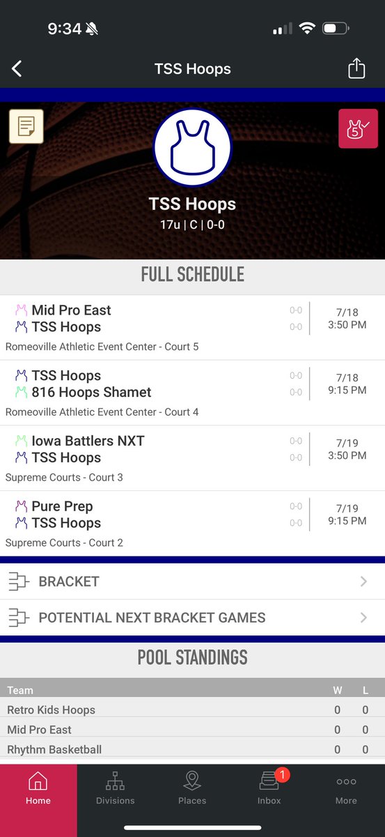 17U Schedule this weekend!!!