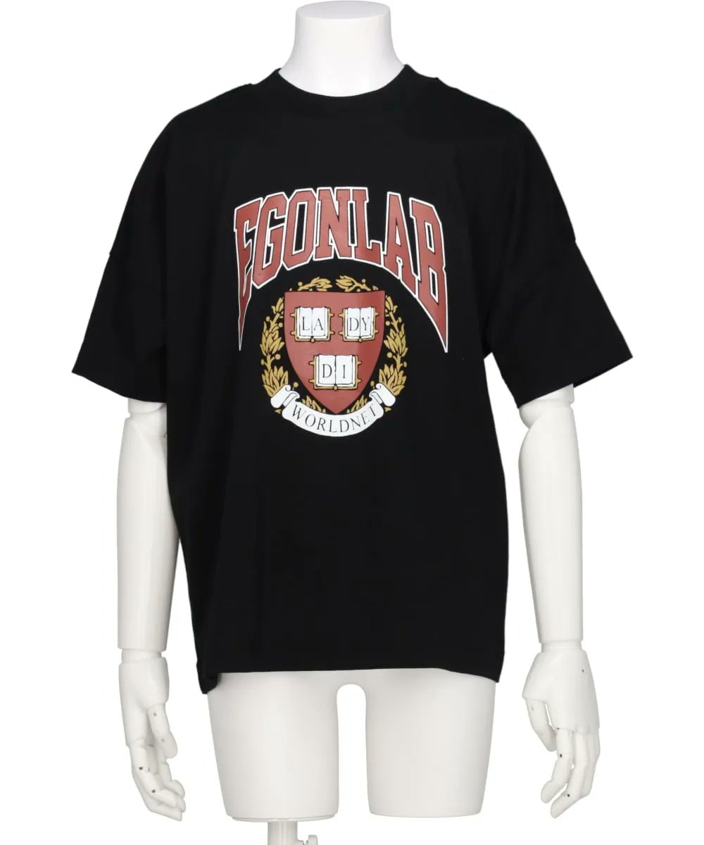 【EGONLAB】WORLDNET T-SHIRT BLACK SS25 EGONlab. EGONLAB X WORLDNET T-SHIRT BLACK エゴンラボ 取扱店