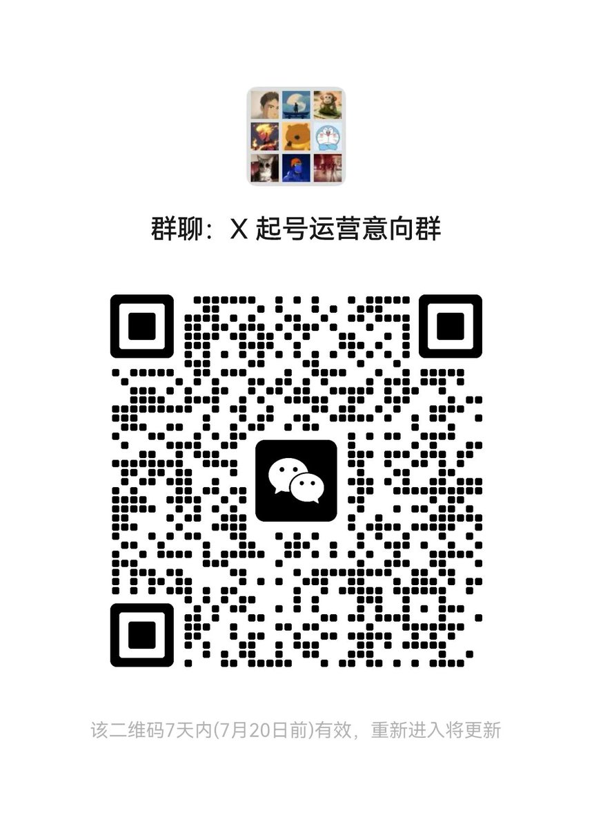 有意向学习X起号流量运营的进群，白嫖勿进