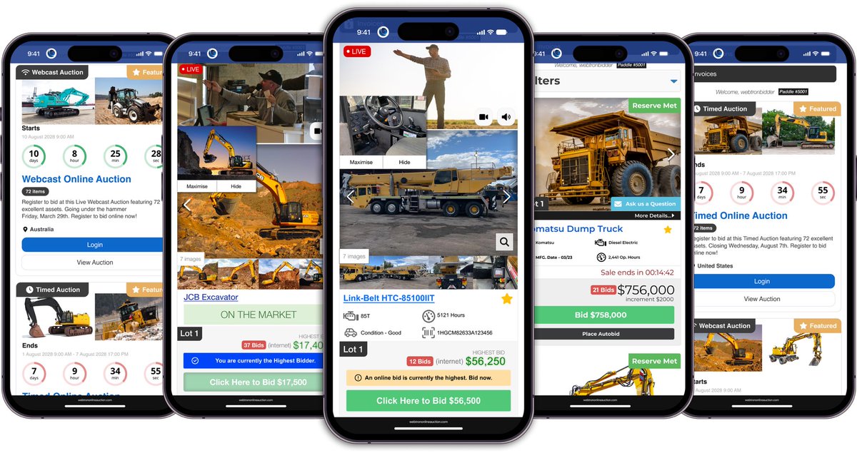 ClearingSales's tweet photo. 🏗️ Bid on heavy equipment with Webtron’s online auction software. Simple for bidders, powerful for auctioneers. 🌐 https://t.co/buElCmLNGI
#HeavyEquipmentAuction #OnlineAuctions #ConstructionAuctions #WebcastAuction #TimedAuction #AuctionSoftware #BidOnline #AuctionTech https://t.co/L6qUzO856T