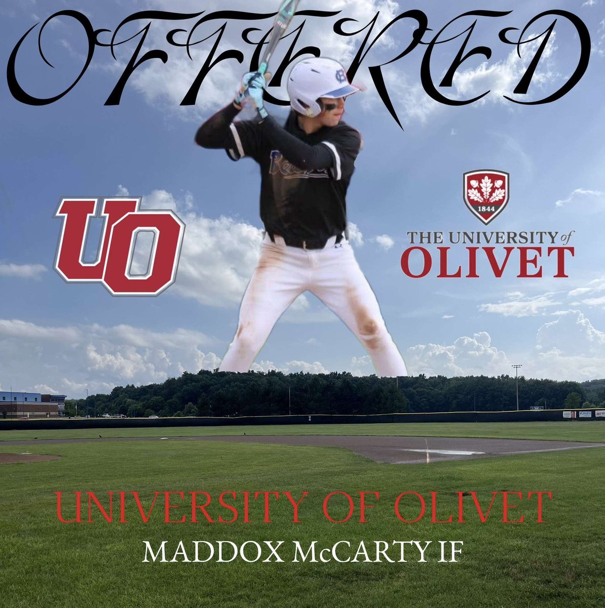 Maddox McCarty (@mccartymaddox2) on Twitter photo After a visit to <a href="/theuofolivet/">The University of Olivet</a> and a talk with Coach <a href="/smendez_3/">Santiago Mendez</a> I am blessed to announce I have received my first offer to play baseball at the next level. <a href="/UOlivetBaseball/">The University of Olivet Baseball</a> #ROLLCOMETS☄️ After a visit to <a href="/theuofolivet/">The University of Olivet</a> and a talk with Coach <a href="/smendez_3/">Santiago Mendez</a> I am blessed to announce I have received my first offer to play baseball at the next level. <a href="/UOlivetBaseball/">The University of Olivet Baseball</a> #ROLLCOMETS☄️