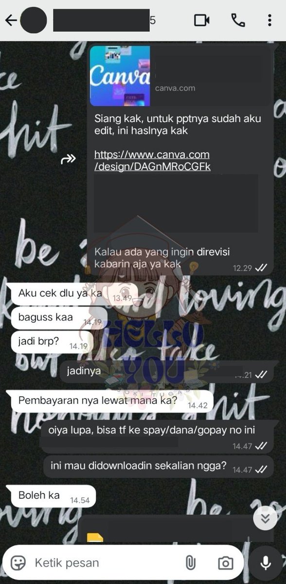 heyhellous's tweet image. Done joki ppt
- bisa req tema/template
- pembayaran diakhir