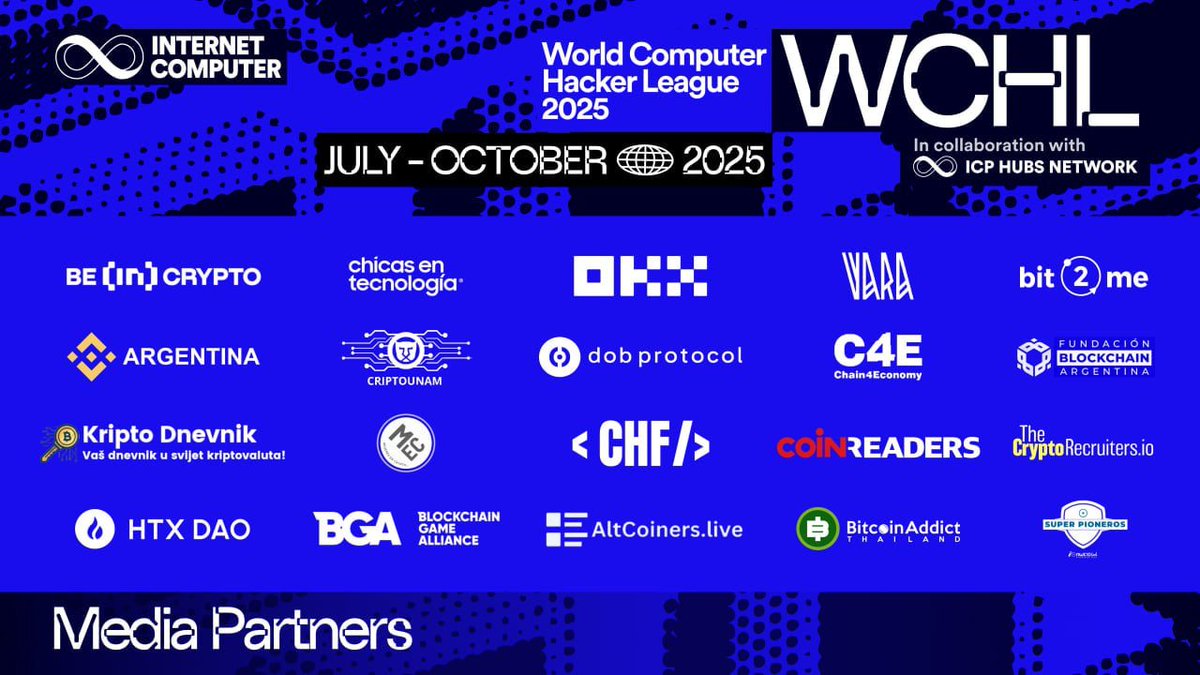 icphub_KR's tweet image. 🌐 Over 4,600 builders have joined the WCHL 2025 Qualification Round, and 300+ projects have already been submitted.
The #WCHL2025 is heating up and this is just the beginning!
Dozens of global media, Web2, Web3 companies, and VCs have joined as WCHL partners.
We'll be…