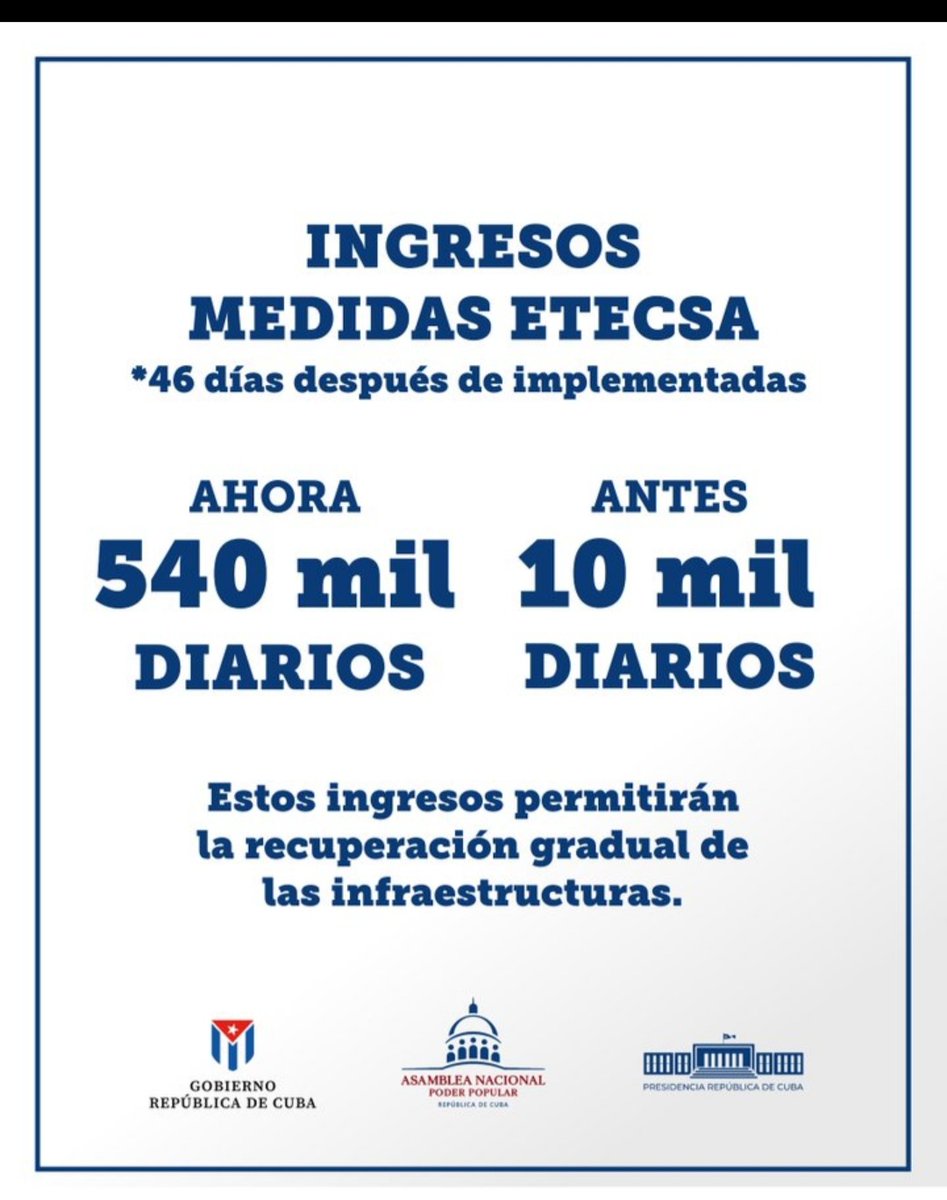 Ya se realizan acciones,para recuperar nuestras infraestructuras de Telecomunicaciones para el servicio a la población cubana, con las divisas exportables que vamos recuperando!!
#EtecsaConCuba