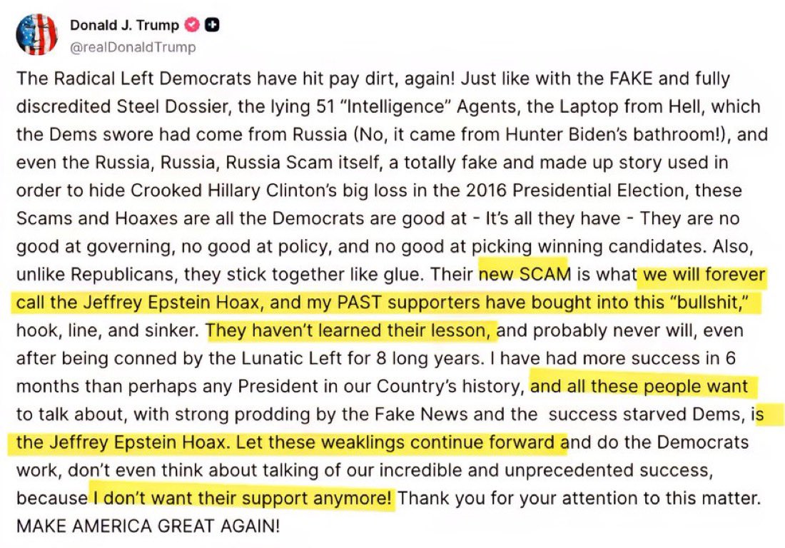 Six months…

It took only six months for the mask to slip completely off of Trump.

I never thought I would see the day where Trump would SO viciously, and with such malice throw more than half of his base off a cliff over a VITAL issue that MUST be fully addressed with