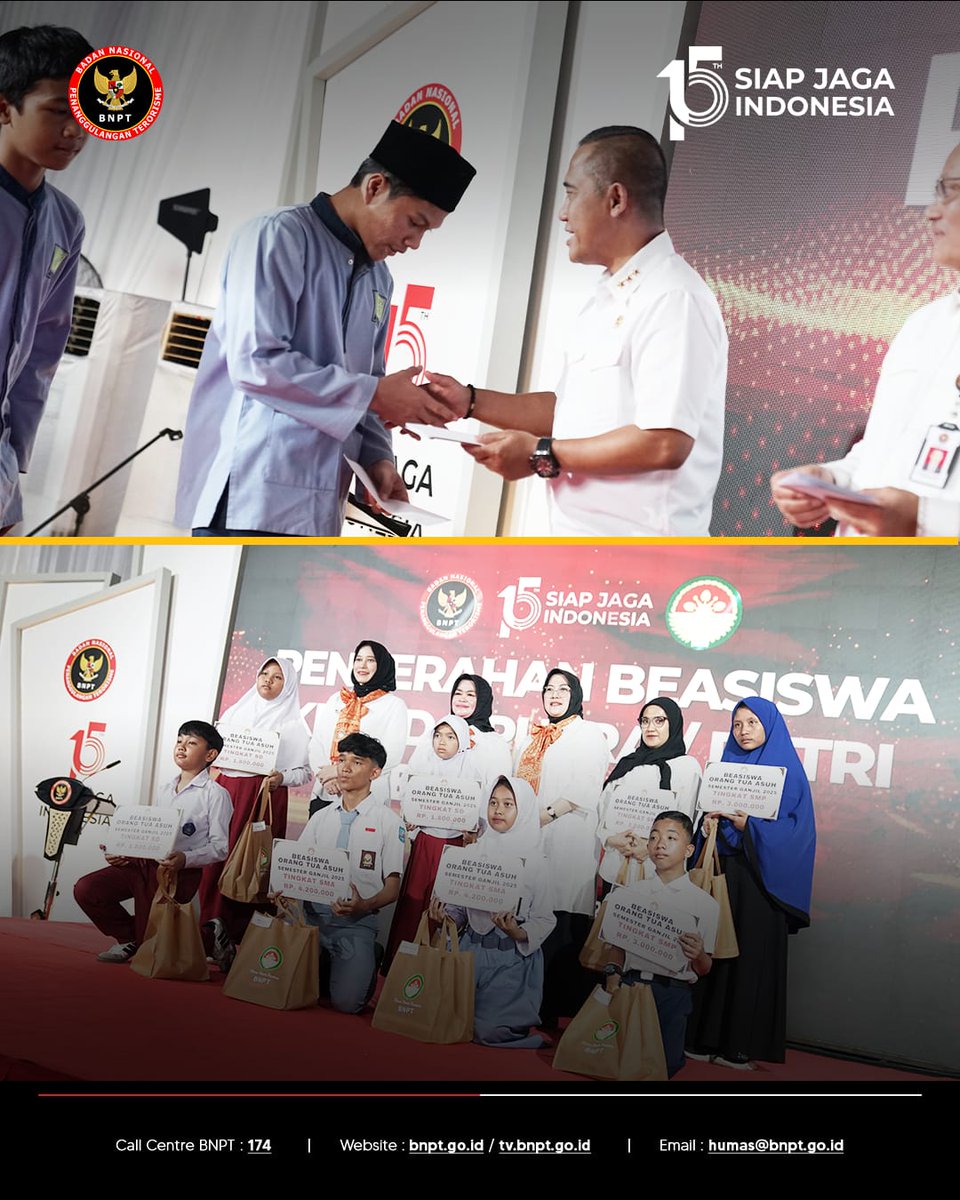 #SobatDamai, genap sudah 15 tahun BNPT hadir berkolaborasi dengan berbagai pihak dalam menjaga Indonesia dari ancaman terorisme.

Perjalanan ini tidaklah mudah, namun dengan dukungan dan sinergi bersama jajaran pemerintah pusat, pemerintah daerah, seluruh pemangku kepentingan,