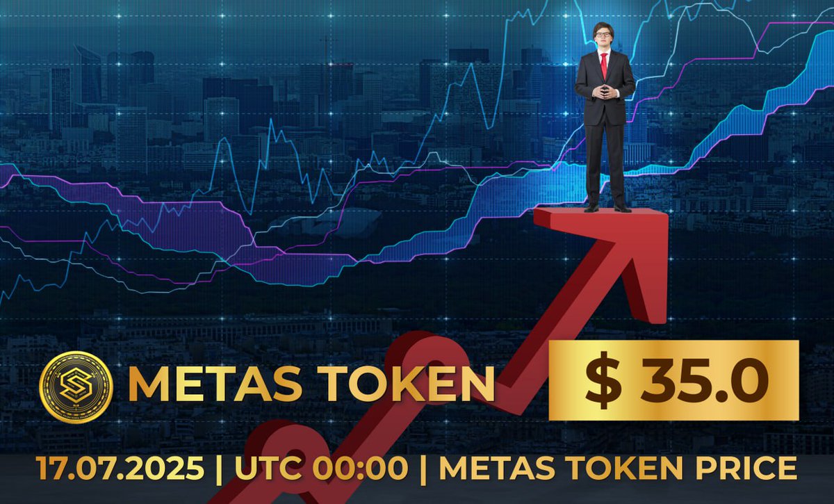 FastestMeta's tweet image. 🚀 METAS TOKEN Soars to $35.0!
As of July 17, 2025 | UTC 00:00, METAS TOKEN has reached a new all-time high of $35.0 
The future of digital assets is here.

 Are you in?
#MetasToken #CryptoSurge #NextLevelCrypto #Metafastest #DigitalWealth