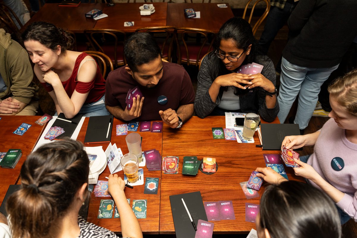 ARC_CoESB's tweet image. Come along to The Science Social, a free event for science enthusiasts, hosted by @austmus! 🧪
You'll have the chance to play the final, full version of Remediate!, our bespoke #syntheticbiology card game alongside the creators, as well as the speed game. 🎴
Plus, our Expo…