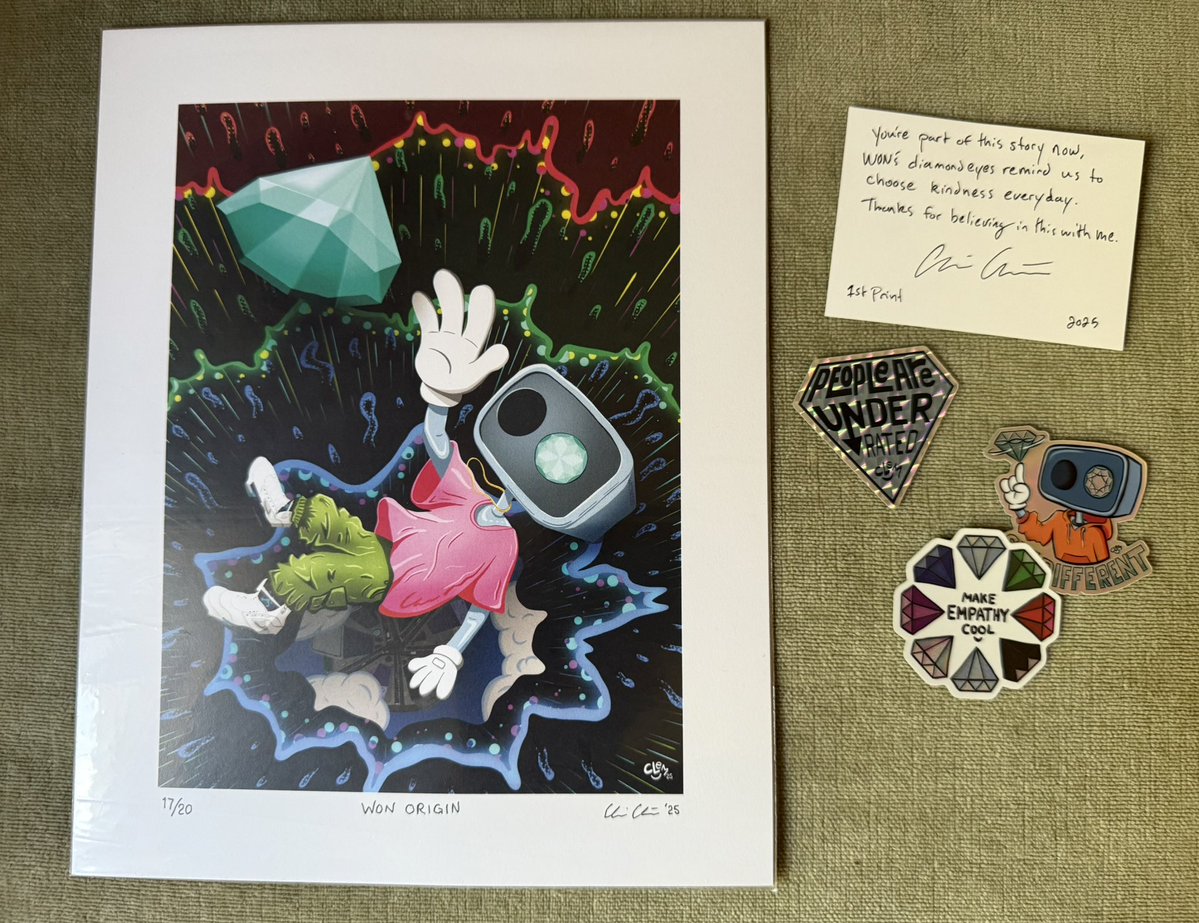 Teacher96_Katie's tweet image. Happy to support artists like @ClemHouseArt and the message he is sending about empathy, kindness and compassion! 💜🤖