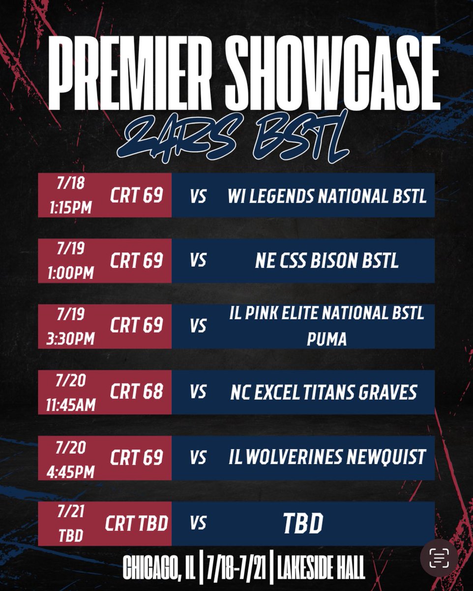 Coaches, here are the schedules for our U16’s and U17’s this weekend in Chicago at <a href="/USJN/">USJN</a> Premier Showcase - Lakeside Hall at McCormick Center