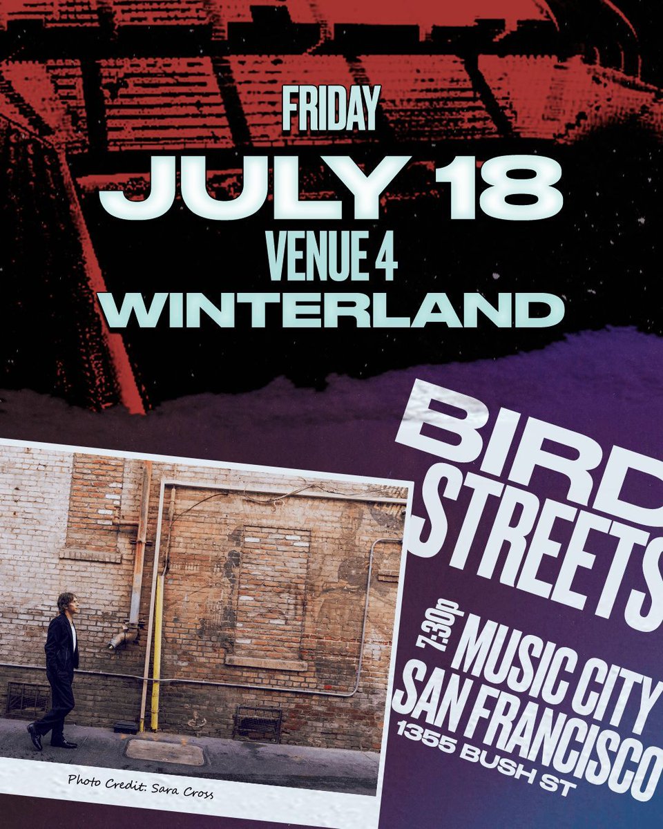 Friday!
We have the first of two events honoring  Greg Kihn!
Downstairs, Turbo Goth will be headlining a show on Stage 3, T Marie and Bayou Juju will be taking stage 6, Bird Streets will be taking Stage 4, and Sean and the Skinwalkers will be on stage 2
See you at 1355 Bush St!