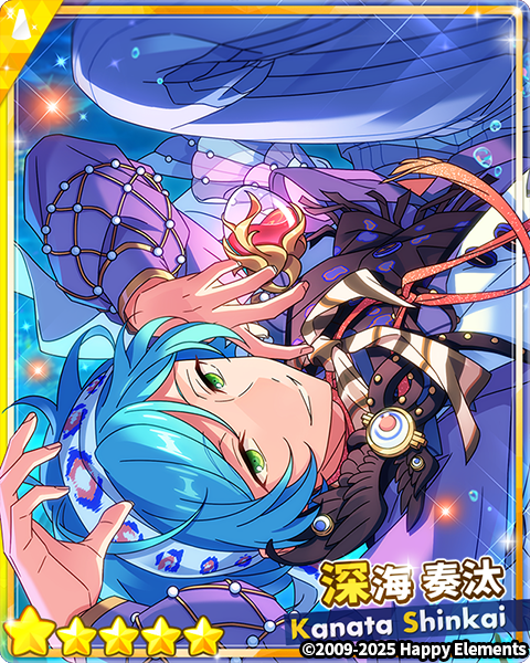 enstars2_tw's tweet photo. 【活動預告】
7月19日12:00 ~ 8月3日24:00，將開啟原創卡池「招募！Jazzy Jumble」

👉本期登場的角色：
★5【Shining Jumble】深海 奏汰
★4【Inspiring Jumble】月永 雷歐
★3【Baffling Jumble】高峯 翠
★3【Bracing Jumble】影片 美伽

※活動期間，以上卡片在限定卡池掉率提升。

#偶像夢幻祭2 https://t.co/fgA86XFEzF