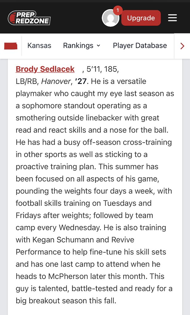 Brody Sedlacek (@brodysedlacek) on Twitter photo I appreciate the write up <a href="/cargile_wade/">CoolDaddyO</a> !
<a href="/SchumannKegan/">Kegan Schumann</a> <a href="/spedbraet/">Taylor Braet</a> <a href="/PrepRedzone/">Prep Redzone 🏈</a> <a href="/PrepRedzoneKS/">Prep Redzone Kansas</a> I appreciate the write up <a href="/cargile_wade/">CoolDaddyO</a> !
<a href="/SchumannKegan/">Kegan Schumann</a> <a href="/spedbraet/">Taylor Braet</a> <a href="/PrepRedzone/">Prep Redzone 🏈</a> <a href="/PrepRedzoneKS/">Prep Redzone Kansas</a>