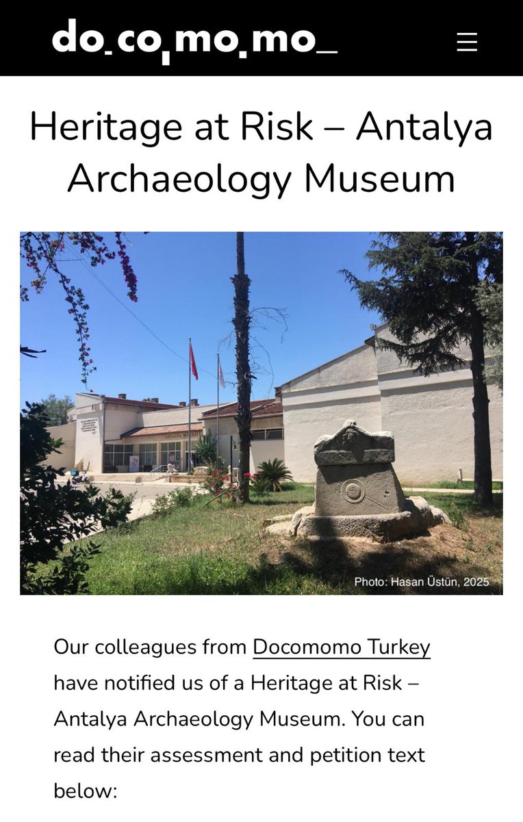 DocomomoTr's tweet image. @docomomo_int Antalya Arkeoloji Müzesi Açıklaması
docomomo.com/momo-at-risk-a…
