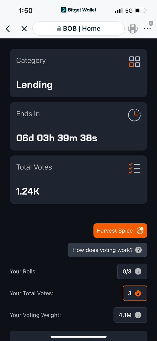 Mrmemon0147's tweet image. gBOB
How to be Degen in bob chain
Bridge Eth to Bob chain
Vote daily
Get spice for everything
Spice = alpha
Eat sleep Repeat until you’re full degen
Game is not over until opponents win
Game is over when you stop playing
#Bob #ETH #CookieSnaps