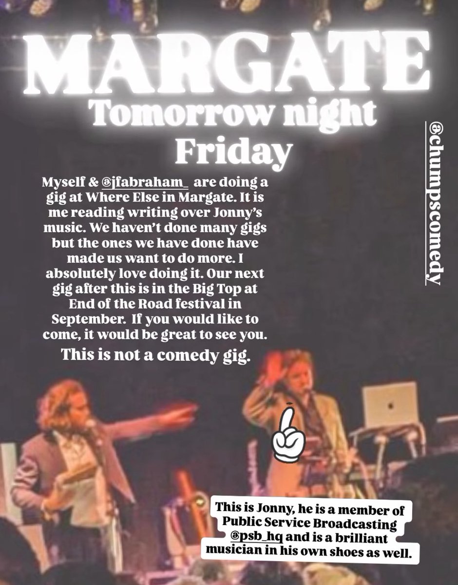 RobertAuton's tweet image. Tomorrow night, MARGATE. Myself and JFAbraham are bringing our words and music project to ‘Where Else’ in Margate. It would be great to see you if you fancy it?