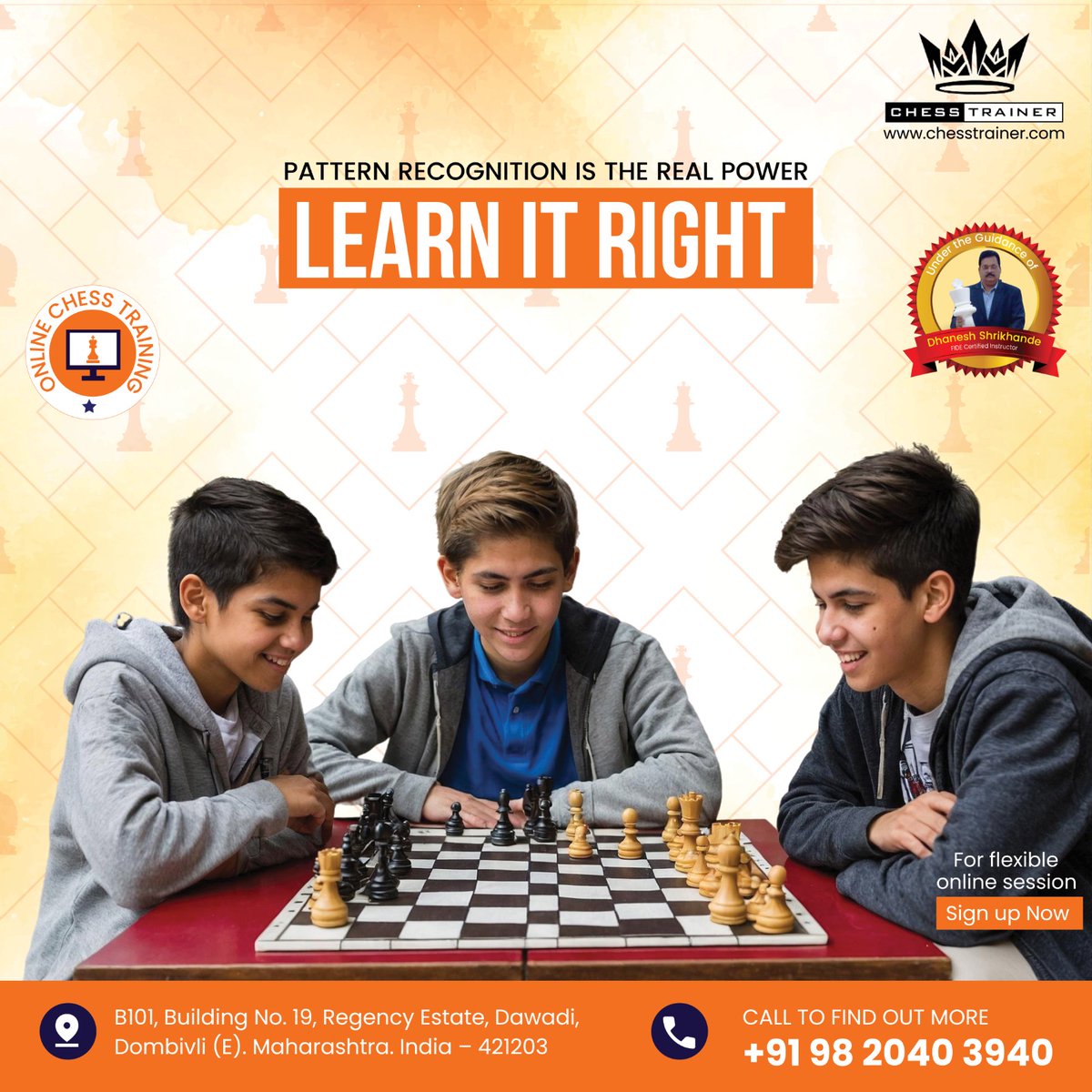 Chess_trainer91's tweet image. Top players see threats & chances in seconds it’s not magic, it’s pattern mastery.
✅ Forks, pins, traps read the board like a pro.
👀 Train your eyes. 🧠 Train your instincts. ♟️Win more games.
📞 +91 9820403940 | 🌐 chesstrainer.com
#ChessPatterns #ChessTraining