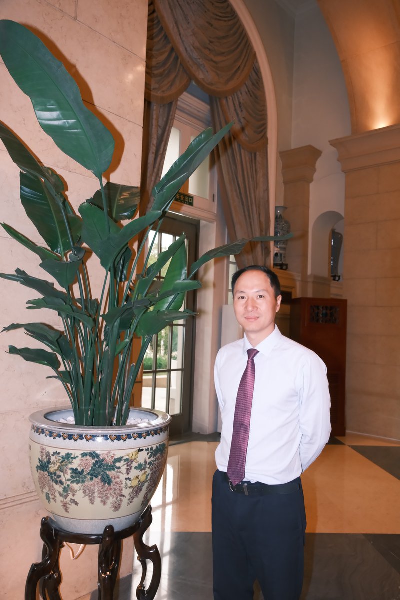 Jiankui_He's tweet image. I will bring my expertise on gene-edited babies to Austin, Texas.