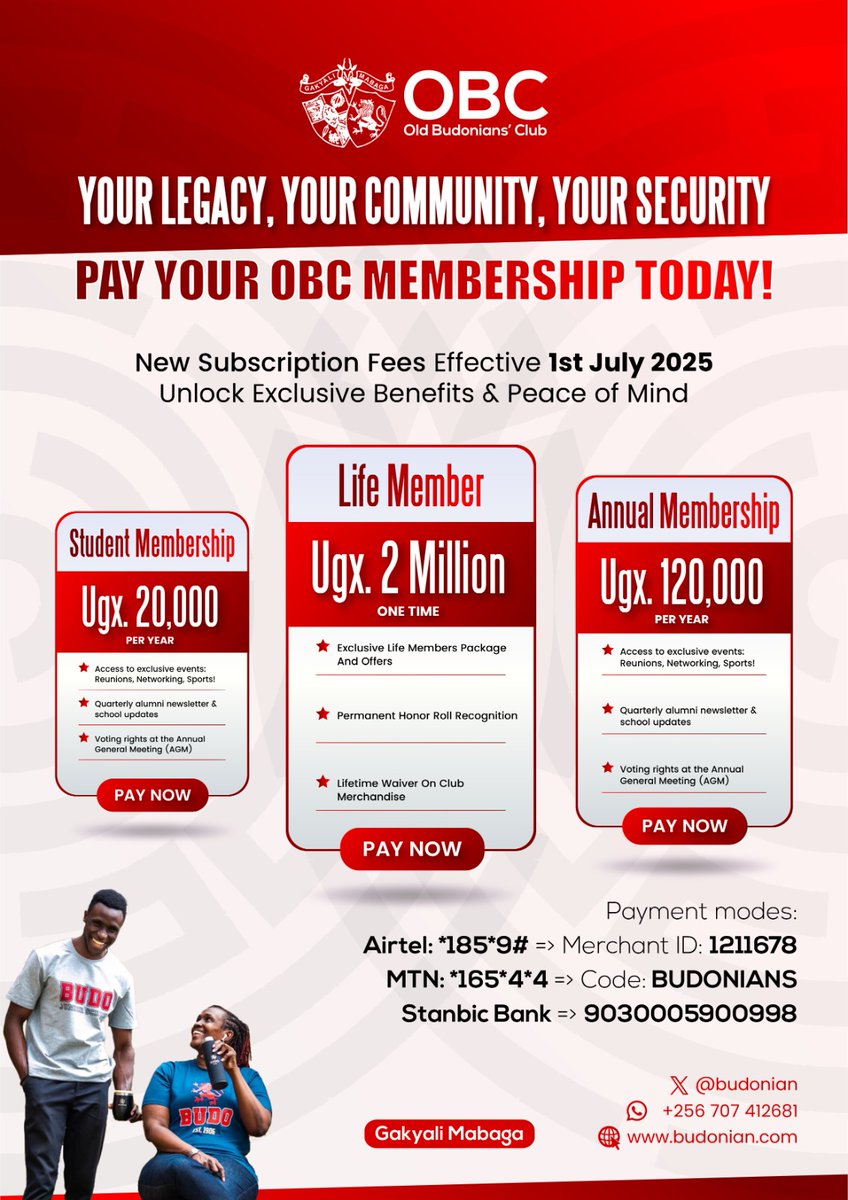 budonian's tweet image. Become part of our vibrant community!
Now is the ideal time to join or renew your subscription, reconnect with fellow alumni, and access exclusive benefits. Stay engaged and connected with OBs (Old Budonians) #Budonian