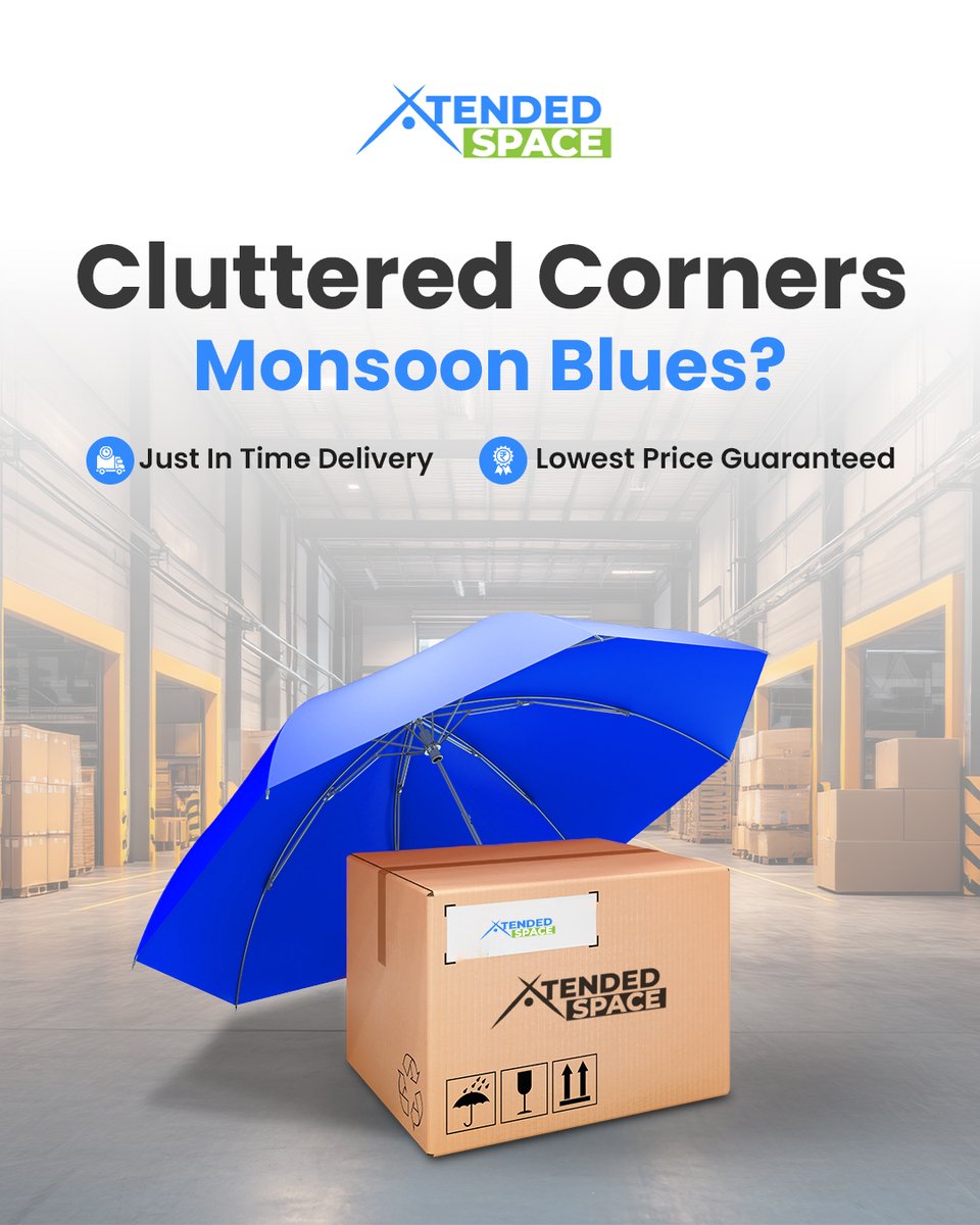 XtendedSpace's tweet image. Too much stuff this monsoon? Store it safely with Xtended Space.📦
📞 Call now: 900-9000-798
#MonsoonStorage #DeclutterWithEase #XtendedSpace #StorageSolutions  #DeclutterSmartly #SafeStorage