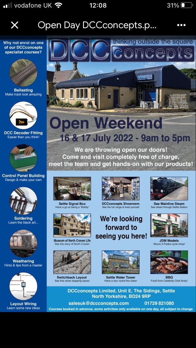 foscl's tweet image. DCC Concepts are holding an open weekend at Settle station on 19th & 20th July. Please see below for details of the activities available and come and say hello to some of our volunteers!
dccconcepts.com