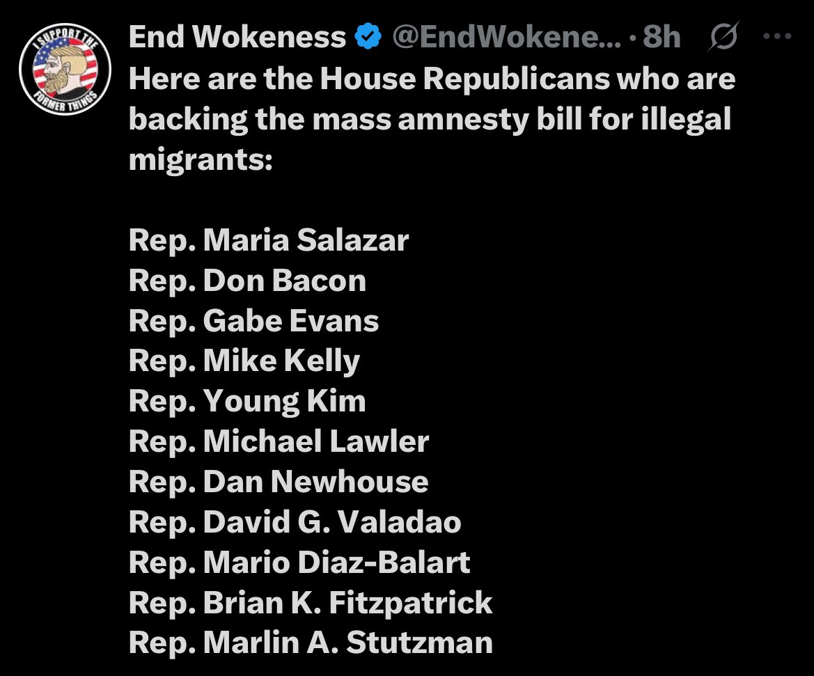 Kentucky Girl (@notwokenow) on Twitter photo If any of these representatives work for you, please reach out to them!! 
NO MASS AMNESTY!!! If any of these representatives work for you, please reach out to them!! 
NO MASS AMNESTY!!!
