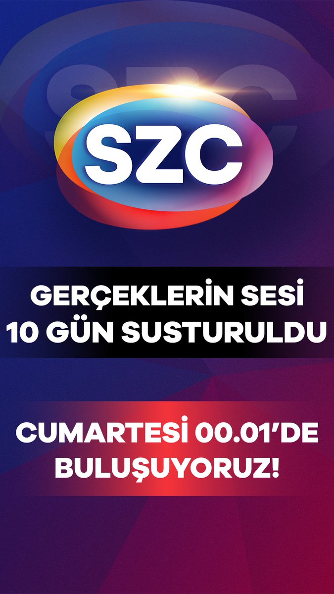 szctelevizyonu's tweet image. GERÇEKLERİN SESİ 10 GÜN SUSTURULDU!

CUMARTESİ 00.01&apos;DE BULUŞUYORUZ!