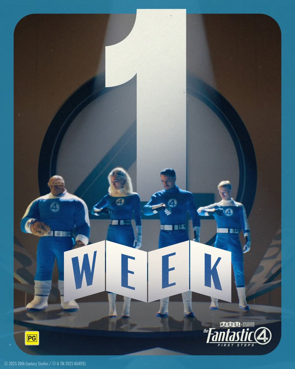 DendyCinemas's tweet image. T-minus one week until lift-off 🚀 Marvel Studios' THE FANTASTIC FOUR: FIRST STEPS arrives at Dendy Cinemas on July 24. See it FIRST at our special preview screenings on July 23.
Advance tickets on sale now.
#TheFantasticFour